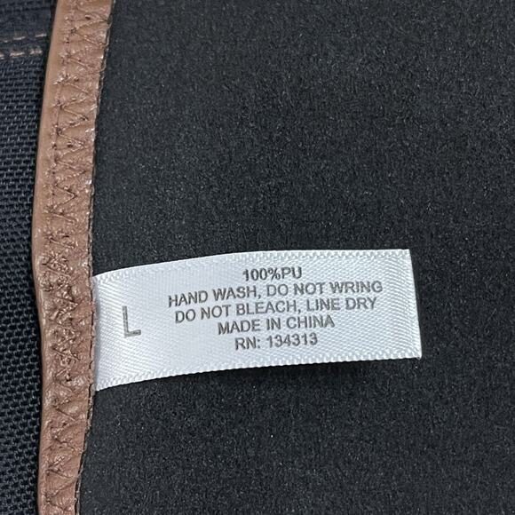 Faux Leather Longline Bralette Top Size L Dark Brown NWT - Picture 8 of 10